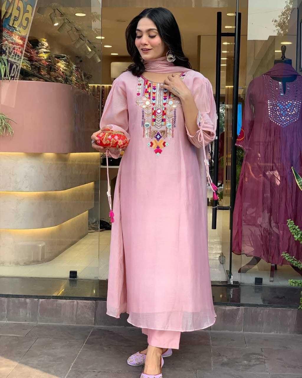 Mirror Work Kurta Set with Dupatta – Elegant Indian Ethnic Wear for Women (BLACKLUXE CRAFTS) - BLACKLUXECRAFTS