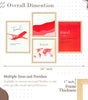 Travel Wall Art Set – Airplane, World Map & Typography Posters | Red Modern Canvas Prints for Living Room, Office & Bedroom | Adventure Home Decor ( 36X24 Inches ) (BLACKLUXE CRAFTS) - BLACKLUXECRAFTS