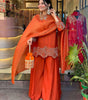 Women’s Georgette Embroidered Kurta with Plazzo and Dupatta Set (BLACKLUXE CRAFTS) - BLACKLUXECRAFTS