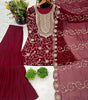 Embroidered Kurta Sharara Set with Dupatta – Designer Indian Wedding & Party Wear Outfit for Women (BLACKLUXE CRAFTS) - BLACKLUXECRAFTS