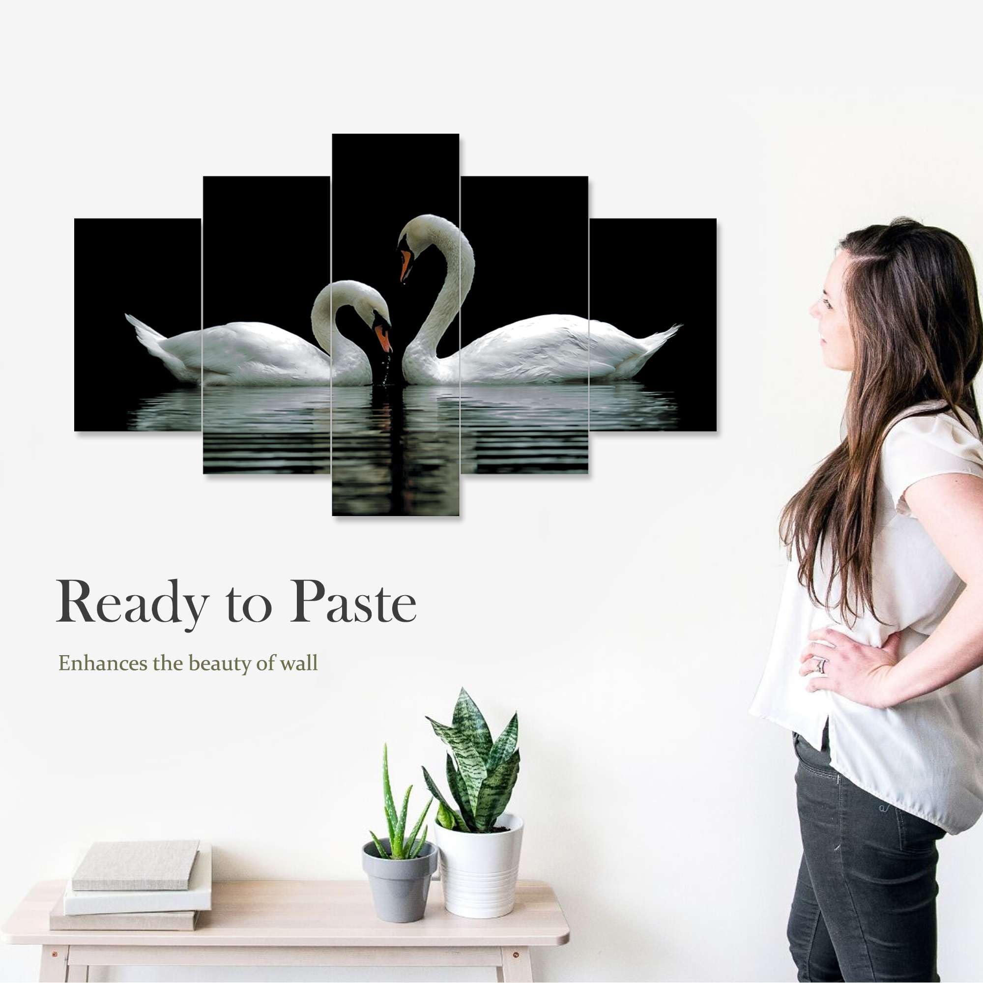 BLACKLUXE LIFESTYLE LTD Set of Five MDF Framed 3D Wall Painting for Home Decoration, Big Size Painting for Living Room, Bedroom (17x30 inches) WE 29 - BLACKLUXECRAFTS