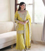 Women's Chinon Silk Embroidered Kurti With Sharara & Dupatta Set with Rivet Moti Work (BLACKLUXE CRAFTS) - BLACKLUXECRAFTS
