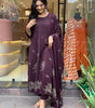 Embroidered Cotton Kurta Set with Dupatta – Elegant Party & Festive Wear for Women (BLACKLUXE CRAFTS) - BLACKLUXECRAFTS