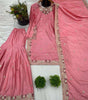 Pink Embroidered Sharara Suit with Heavy Dupatta | Party & Wedding Wear Indian Ethnic Outfit (BLACKLUXE CRAFTS) - BLACKLUXECRAFTS