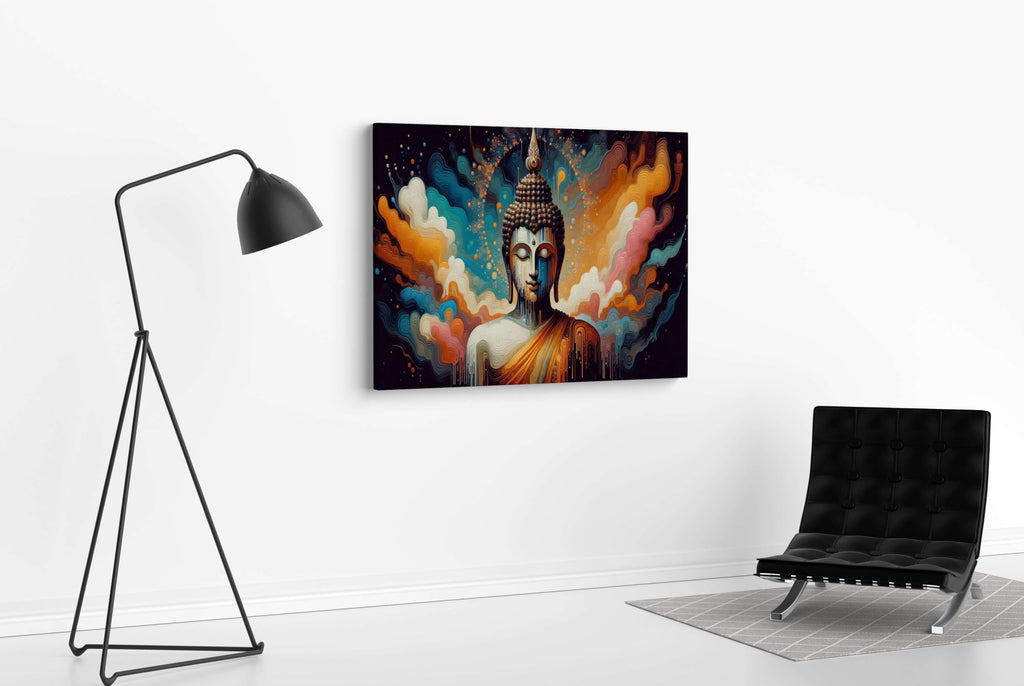 BLACKLUXE LIFESTYLE LTD Buddha Paintings For Wall Decoration With Frame Canvas Painting For Living Room Bedroom Home Office & Hotels - BLACKLUXECRAFTS