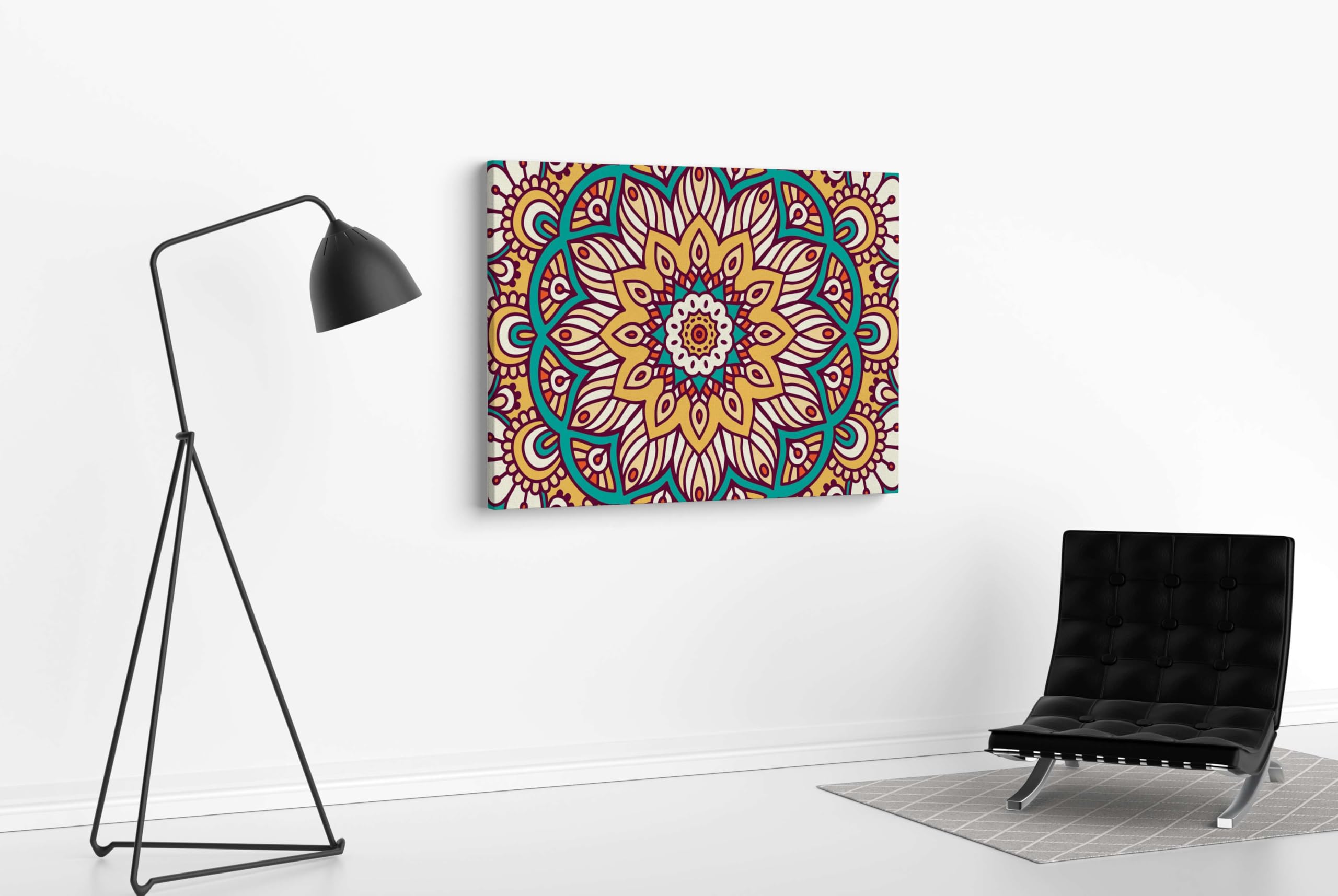BLACKLUXE LIFESTYLE LTD Mandala Art Painting For Wall Decoration With Frame Canvas Painting For Living Room Bedroom Home Office & Hotels - BLACKLUXECRAFTS