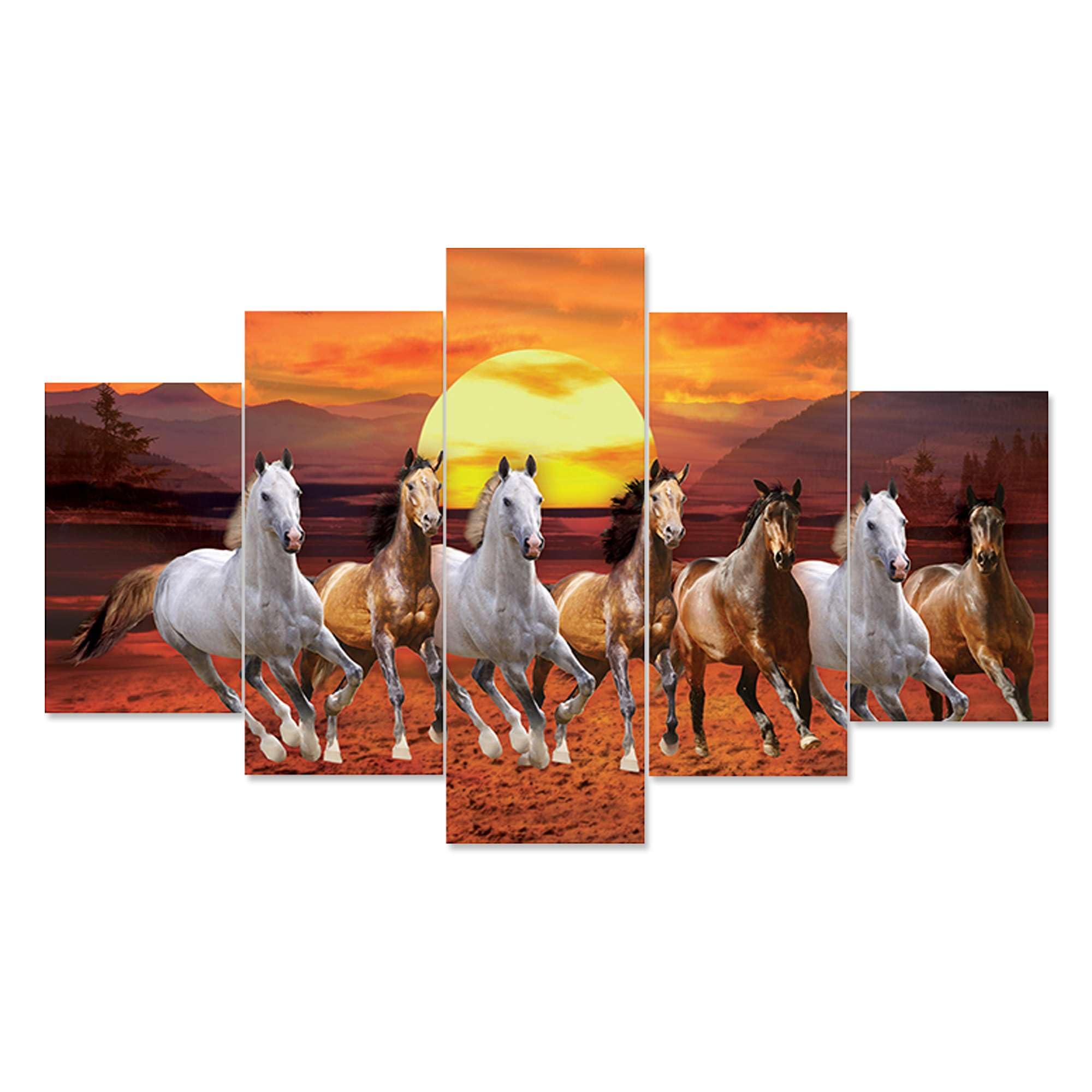 BLACKLUXE LIFESTYLE LTD Set of Five MDF Framed 3D Wall Painting for Home Decoration, Big Size Painting for Living Room, Bedroom (17x30 inches) WE 25 - BLACKLUXECRAFTS