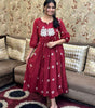 Anarkali Kurta with White Embroidery | Women’s Ethnic Festive & Casual Wear (BLACKLUXE CRAFTS) - BLACKLUXECRAFTS