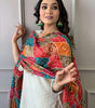 White Cotton Kurta Set with Multicolor Bandhani Dupatta | Indian Pakistani Ethnic Wear for Women (BLACKLUXE CRAFTS) - BLACKLUXECRAFTS