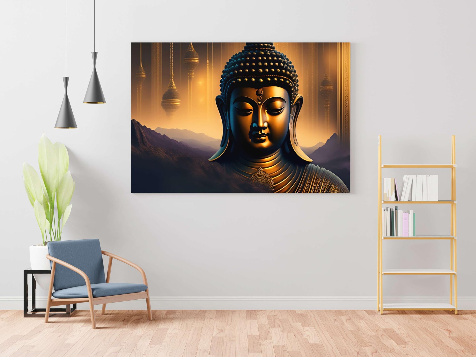 BLACKLUXE LIFESTYLE LTD Buddha Paintings For Wall Decoration With Frame Canvas Painting For Living Room Bedroom Home Office & Hotels - BLACKLUXECRAFTS