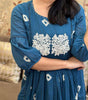 Anarkali Kurta with White Embroidery | Women’s Ethnic Festive & Casual Wear (BLACKLUXE CRAFTS) - BLACKLUXECRAFTS