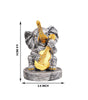 Silver Elephant Guitar Figurine – Handcrafted Resin Elephant Musician Statue for Home Décor & Lucky Gift (BLACKLUXE CRAFTS) - BLACKLUXECRAFTS