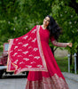 Maroon Anarkali Gown with Heavy Golden Embroidery & Dupatta | Designer Indian Pakistani Wedding Dress for Women (BLACKLUXE CRAFTS) - BLACKLUXECRAFTS