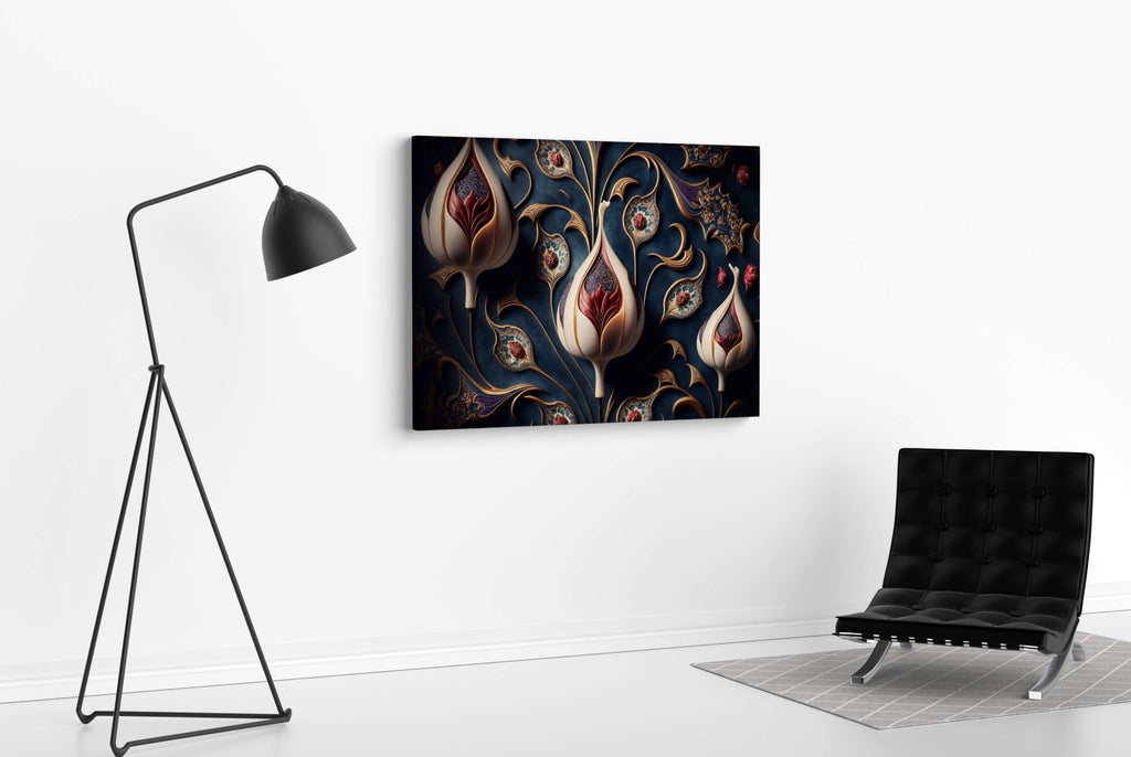 BLACKLUXE LIFESTYLE LTD Flower Paintings For Wall Decoration With Frame Canvas Painting For Living Room Bedroom Home Office & Hotels - BLACKLUXECRAFTS