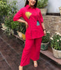 Lavender Floral Co-ord Set for Women | Summer Two-Piece Outfit | Stylish Casual Shirt & Pant Set | Comfortable Cotton Blend
(BLACKLUXE CRAFTS) - BLACKLUXECRAFTS