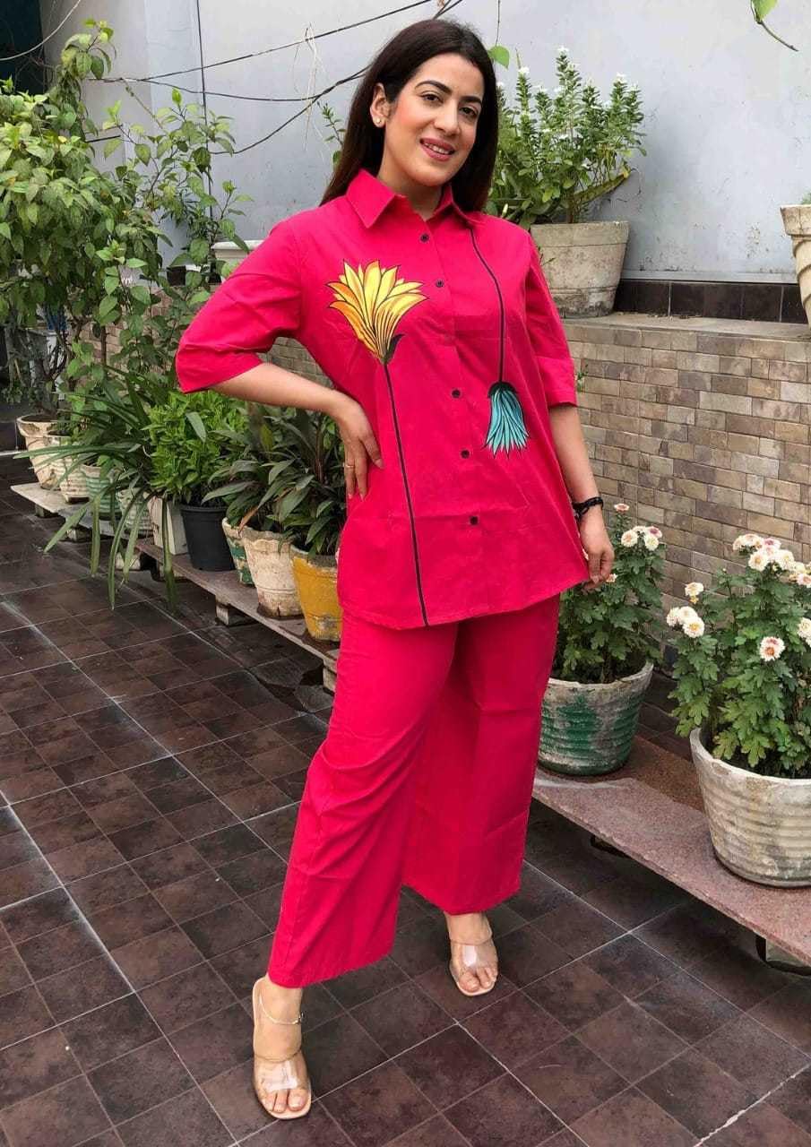 Lavender Floral Co-ord Set for Women | Summer Two-Piece Outfit | Stylish Casual Shirt & Pant Set | Comfortable Cotton Blend
(BLACKLUXE CRAFTS) - BLACKLUXECRAFTS