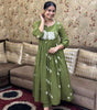 Anarkali Kurta with White Embroidery | Women’s Ethnic Festive & Casual Wear (BLACKLUXE CRAFTS) - BLACKLUXECRAFTS