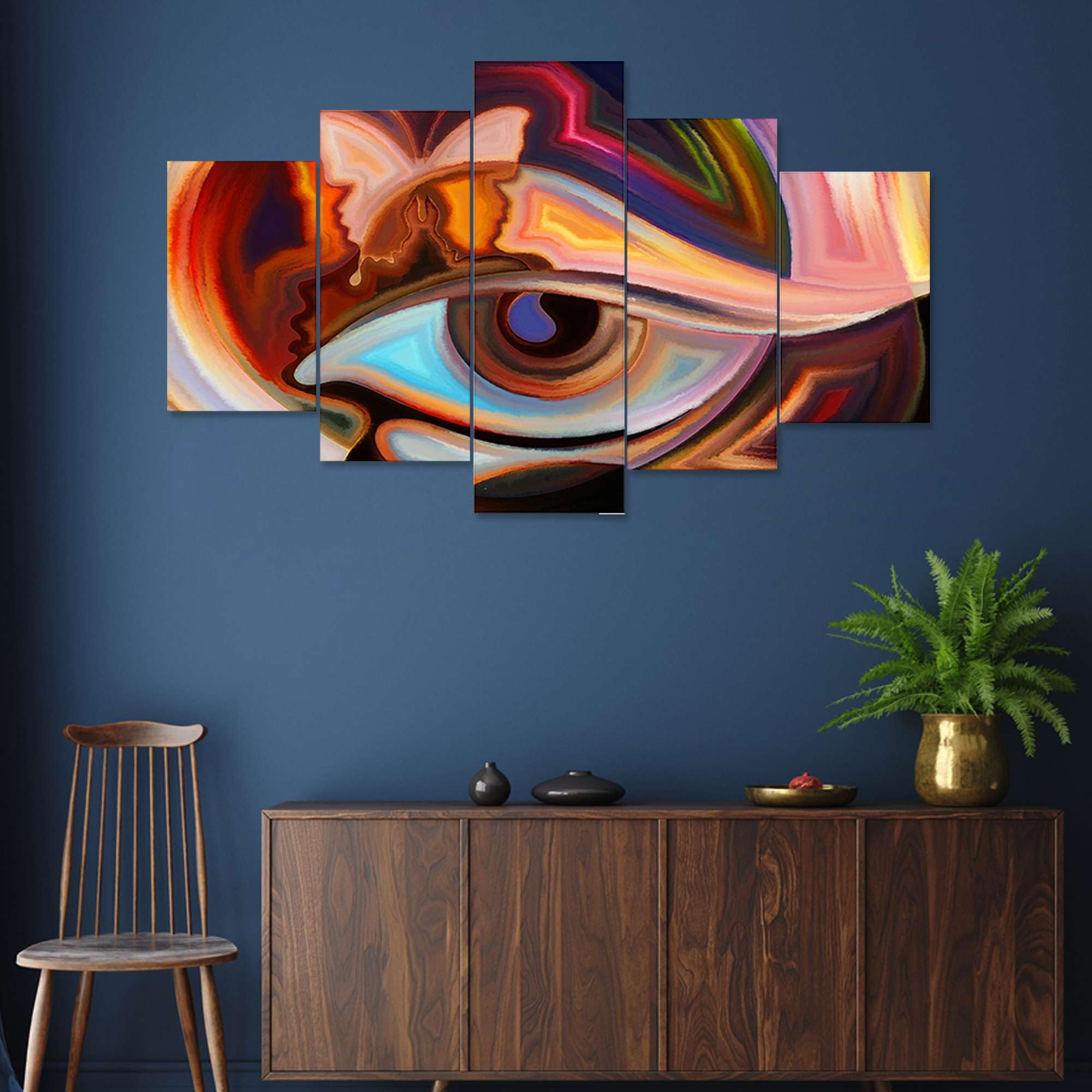 BLACKLUXE LIFESTYLE LTD Set of Five MDF Framed 3D Wall Painting for Home Decoration, Big Size Painting for Living Room, Bedroom (17x30 inches) WE 44 - BLACKLUXECRAFTS
