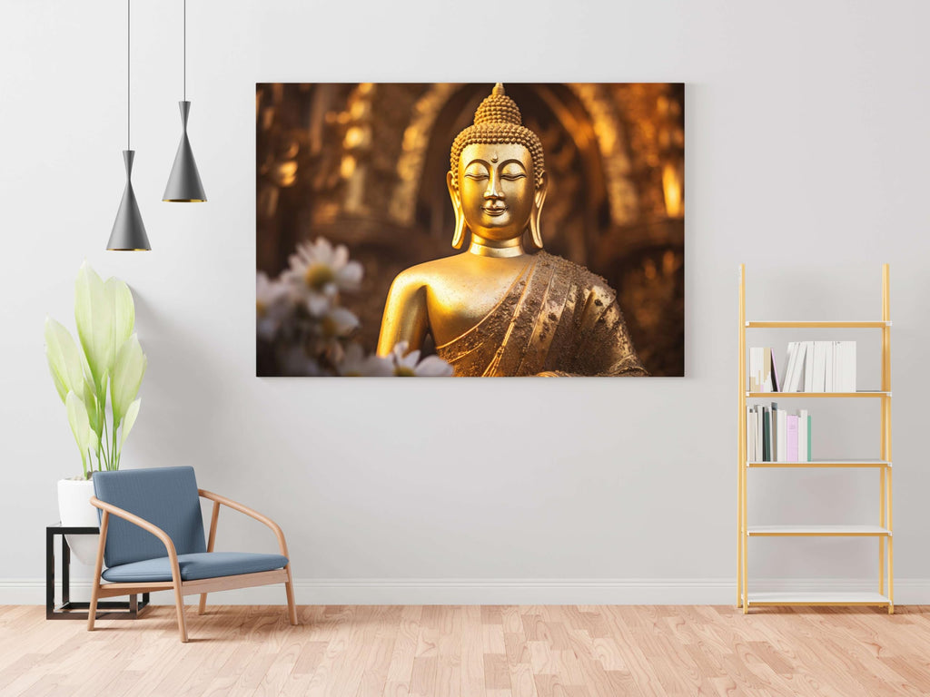 BLACKLUXE LIFESTYLE LTD Buddha Paintings For Wall Decoration With Frame Canvas Painting For Living Room Bedroom Home Office & Hotels - BLACKLUXECRAFTS