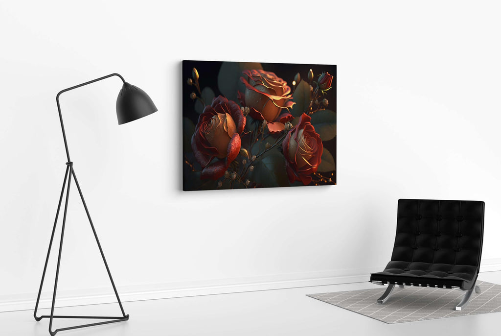 BLACKLUXE LIFESTYLE LTD Flower Paintings For Wall Decoration With Frame Canvas Painting For Living Room Bedroom Home Office & Hotels - BLACKLUXECRAFTS