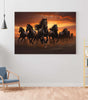 BLACKLUXE LIFESTYLE LTD Seven Horse Painting For Wall Decoration With Frame Canvas Painting For Living Room Bedroom Home Office & Hotels - BLACKLUXECRAFTS