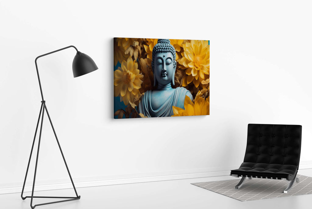 BLACKLUXE LIFESTYLE LTD Buddha Paintings For Wall Decoration With Frame Canvas Painting For Living Room Bedroom Home Office & Hotels - BLACKLUXECRAFTS