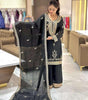 Women's Faux Georgette Embroidered Straight Kurti with Palazzo & Dupatta Set (BLACKLUXE CRAFTS) - BLACKLUXECRAFTS