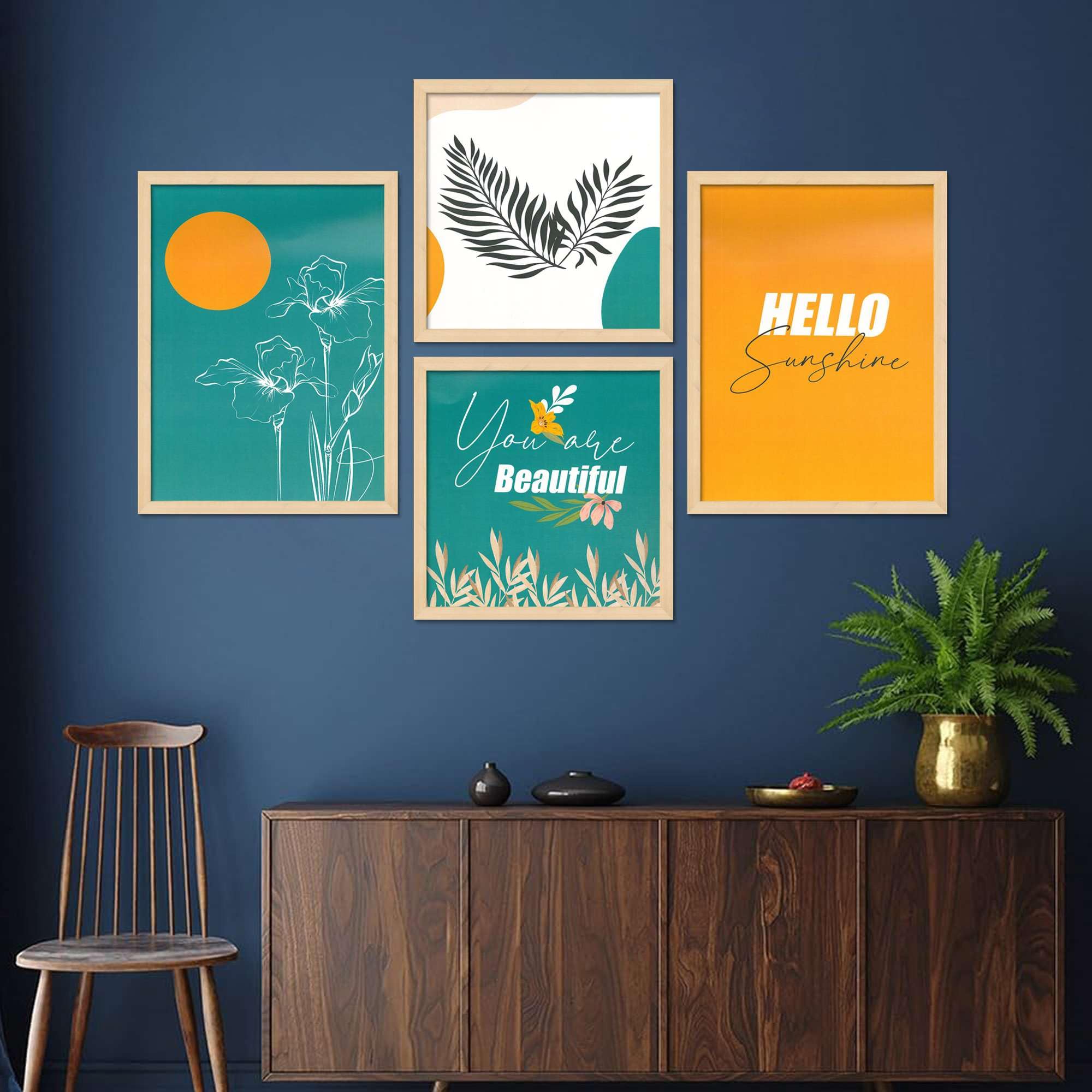 Motivational Wall Art Prints – Hello Sunshine & You Are Beautiful Quote Posters | Modern Minimalist Canvas Set for Living Room, Bedroom & Office Décor
( 36X24 Inches ) (BLACKLUXE CRAFTS) - BLACKLUXECRAFTS