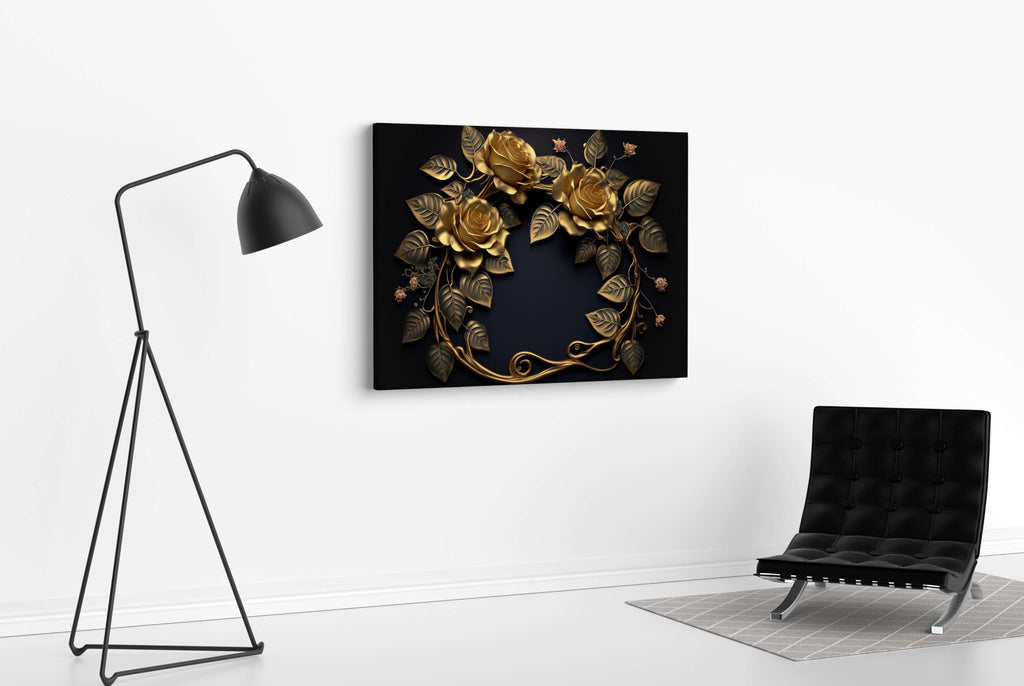 BLACKLUXE LIFESTYLE LTD Flower Paintings For Wall Decoration With Frame Canvas Painting For Living Room Bedroom Home Office & Hotels - BLACKLUXECRAFTS