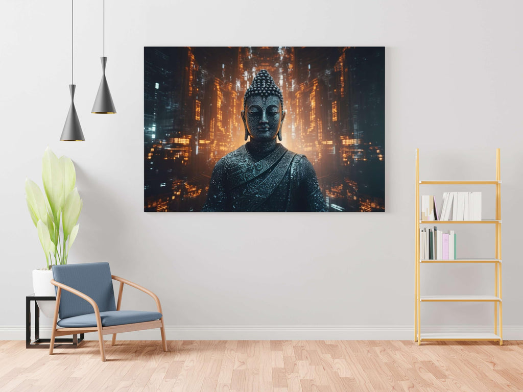 BLACKLUXE LIFESTYLE LTD Buddha Paintings For Wall Decoration With Frame Canvas Painting For Living Room Bedroom Home Office & Hotels - BLACKLUXECRAFTS