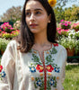 Cream Cotton Embroidered Kurta Set – Handcrafted Floral Ethnic Wear for Women with Pants
 (BLACKLUXE CRAFTS) - BLACKLUXECRAFTS