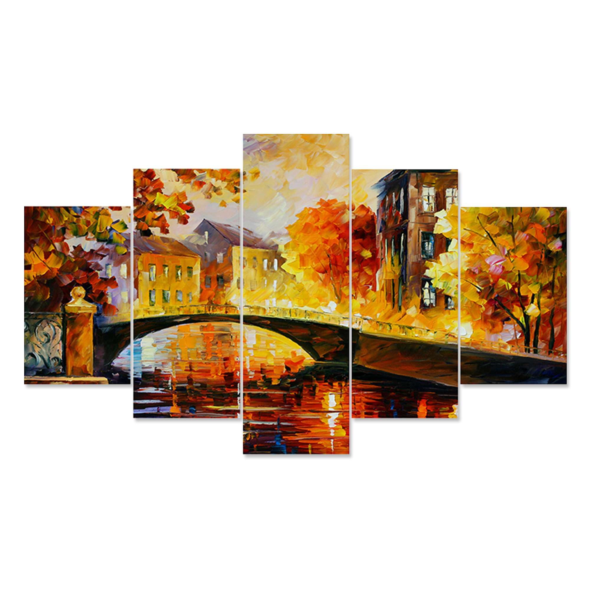 BLACKLUXE LIFESTYLE LTD Set of Five MDF Framed 3D Wall Painting for Home Decoration, Big Size Painting for Living Room, Bedroom (17x30 inches) WE 44 - BLACKLUXECRAFTS