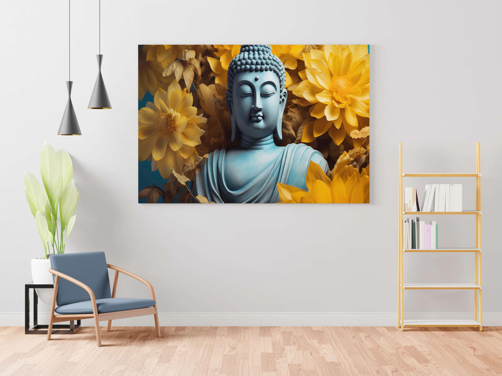 BLACKLUXE LIFESTYLE LTD Buddha Paintings For Wall Decoration With Frame Canvas Painting For Living Room Bedroom Home Office & Hotels - BLACKLUXECRAFTS