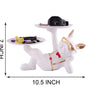 White Bulldog Butler Statue with Double Tray – Modern Resin Dog Figurine Organizer for Keys, Watches & Home Décor (BLACKLUXE CRAFTS) - BLACKLUXECRAFTS