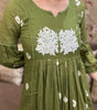 Anarkali Kurta with White Embroidery | Women’s Ethnic Festive & Casual Wear (BLACKLUXE CRAFTS) - BLACKLUXECRAFTS
