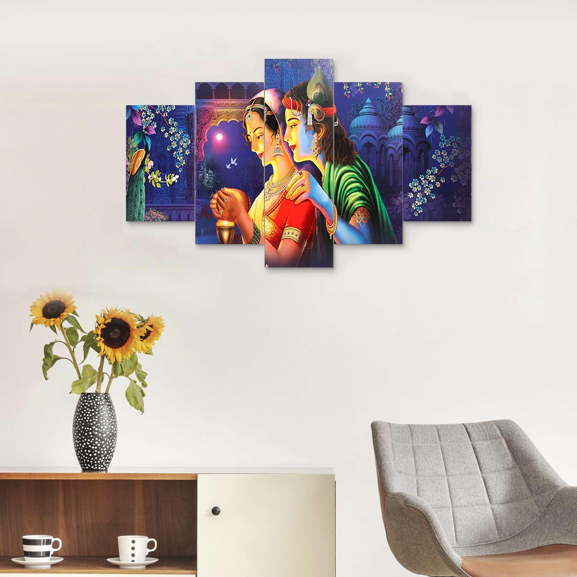 BLACKLUXE LIFESTYLE LTD Set of Five MDF Framed 3D Wall Painting for Home Decoration, Big Size Painting for Living Room, Bedroom (17x30 inches) WE 12 - BLACKLUXECRAFTS