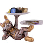 Vintage Bulldog Figurine Jewelry & Watch Holder – Resin Dog Statue with Sunglasses, Double Tray Decorative Storage for Home Décor (BLACKLUXE CRAFTS) - BLACKLUXECRAFTS