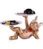 Golden Bulldog Butler Statue with Double Tray – Luxury Resin Dog Figurine Organizer for Watches, Keys & Home Décor (BLACKLUXE CRAFTS) - BLACKLUXECRAFTS