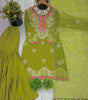 Women's Chinon Silk Embroidered Kurti With Sharara & Dupatta Set with Lace Border (BLACKLUXE CRAFTS) - BLACKLUXECRAFTS