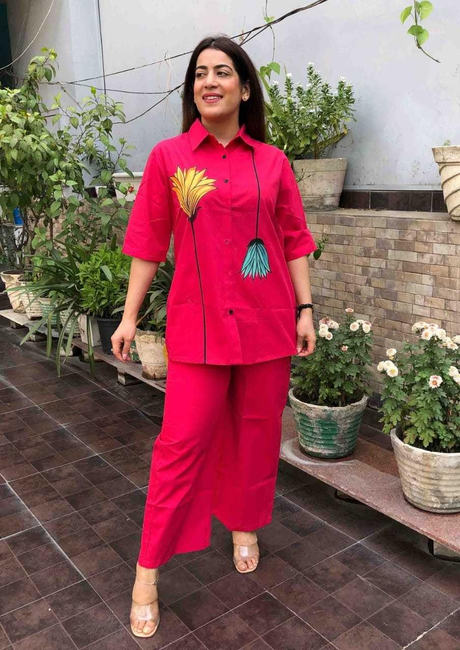 Lavender Floral Co-ord Set for Women | Summer Two-Piece Outfit | Stylish Casual Shirt & Pant Set | Comfortable Cotton Blend
(BLACKLUXE CRAFTS) - BLACKLUXECRAFTS