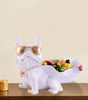 Cool Bulldog Candy Bowl Statue with Sunglasses – Resin Dog Figurine Snack Holder & Decorative Storage for Home Décor (BLACKLUXE CRAFTS) - BLACKLUXECRAFTS