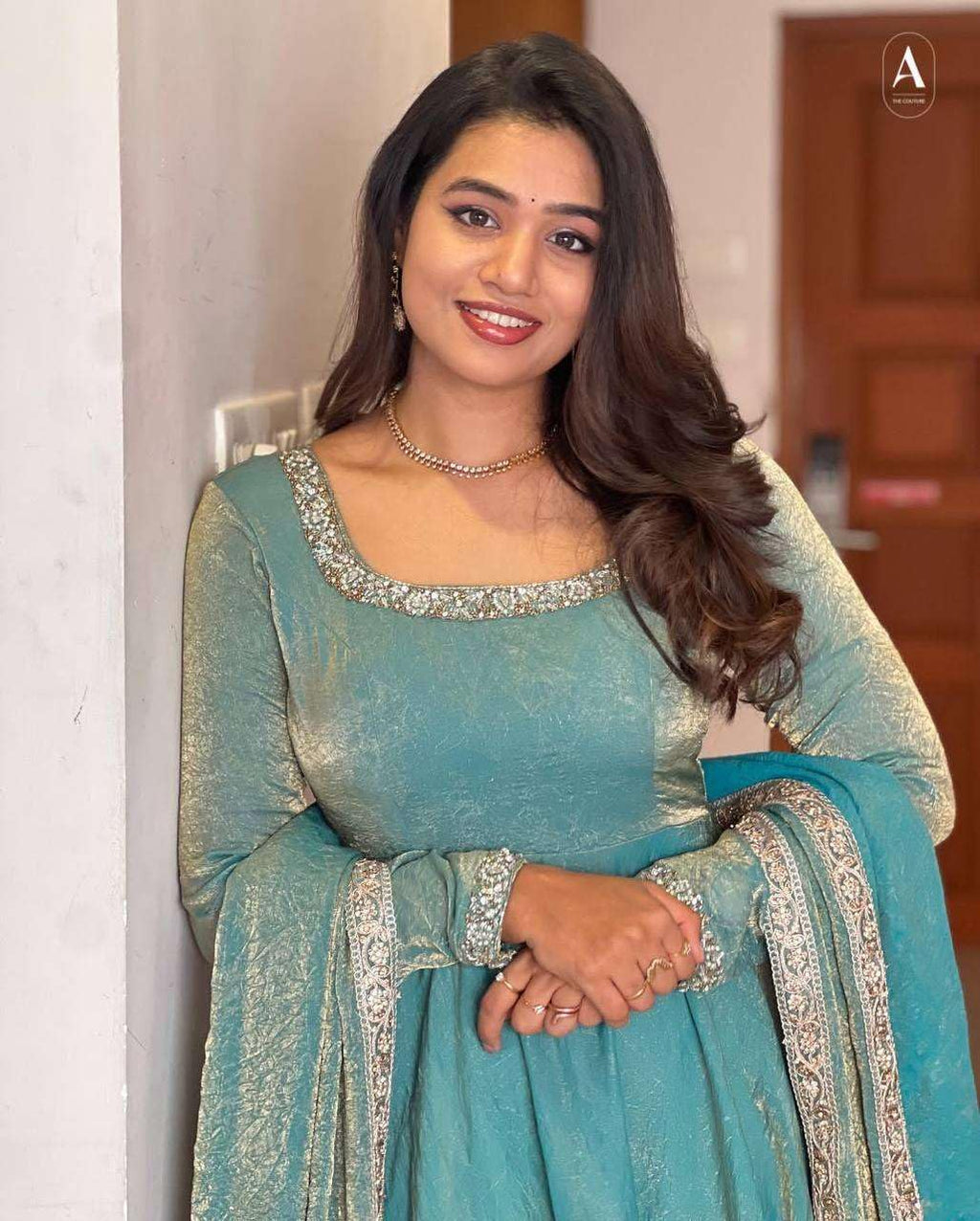 Women's Fandy Silk Embroidered Anarkali Kurti Gown With Dupatta Set (BLACKLUXE CRAFTS) - BLACKLUXECRAFTS