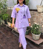 Lavender Floral Co-ord Set for Women | Summer Two-Piece Outfit | Stylish Casual Shirt & Pant Set | Comfortable Cotton Blend
(BLACKLUXE CRAFTS) - BLACKLUXECRAFTS