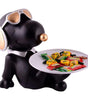 Black Dog Figurine with Tray – Handcrafted Resin Puppy Statue Candy & Snack Holder for Modern Home Décor (BLACKLUXE CRAFTS) - BLACKLUXECRAFTS