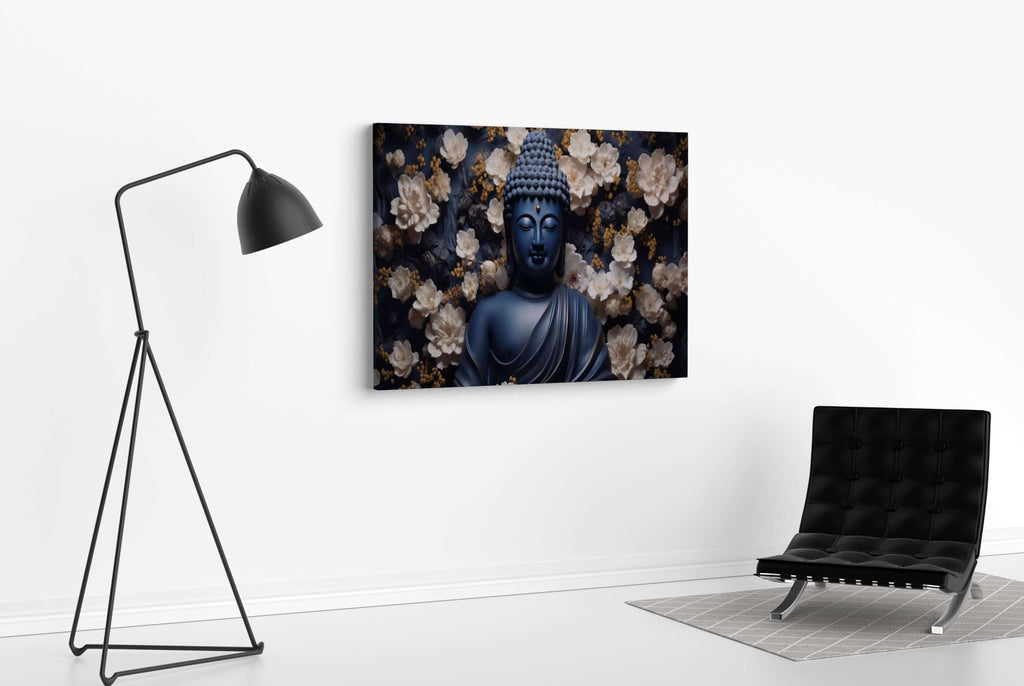 BLACKLUXE LIFESTYLE LTD Buddha Paintings For Wall Decoration With Frame Canvas Painting For Living Room Bedroom Home Office & Hotels - BLACKLUXECRAFTS