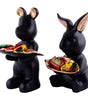 Handmade Resin Animal Candy Holder Set – Black Bunny & Bear Decorative Snack Tray | Modern Home Decor & Tabletop Gift from India (BLACKLUXE CRAFTS) - BLACKLUXECRAFTS