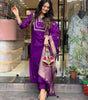 Luxury Fuchsia Pink Embroidered Silk Kurta Set with Dupatta – Indian Ethnic Party Wear for Women (BLACKLUXE CRAFTS) - BLACKLUXECRAFTS