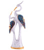 Handcrafted Crane Couple Resin Sculpture – White Bird Figurine with Colorful Gemstone Detail for Luxury Home Decor & Modern Living Room Accent (BLACKLUXE CRAFTS) - BLACKLUXECRAFTS