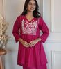 Cotton Embroidered Short Kurta Set – Handcrafted Ethnic Wear for Women with Pants (BLACKLUXE CRAFTS) - BLACKLUXECRAFTS