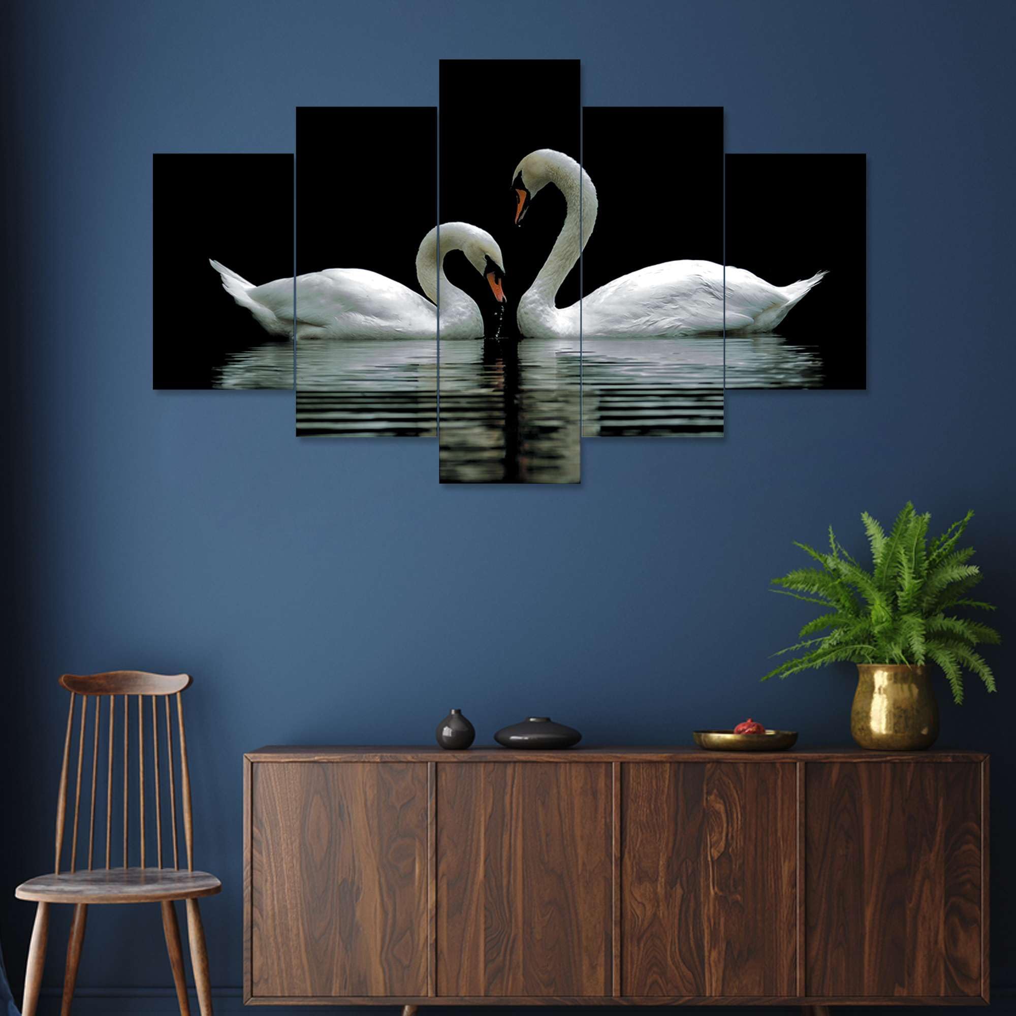BLACKLUXE LIFESTYLE LTD Set of Five MDF Framed 3D Wall Painting for Home Decoration, Big Size Painting for Living Room, Bedroom (17x30 inches) WE 29 - BLACKLUXECRAFTS